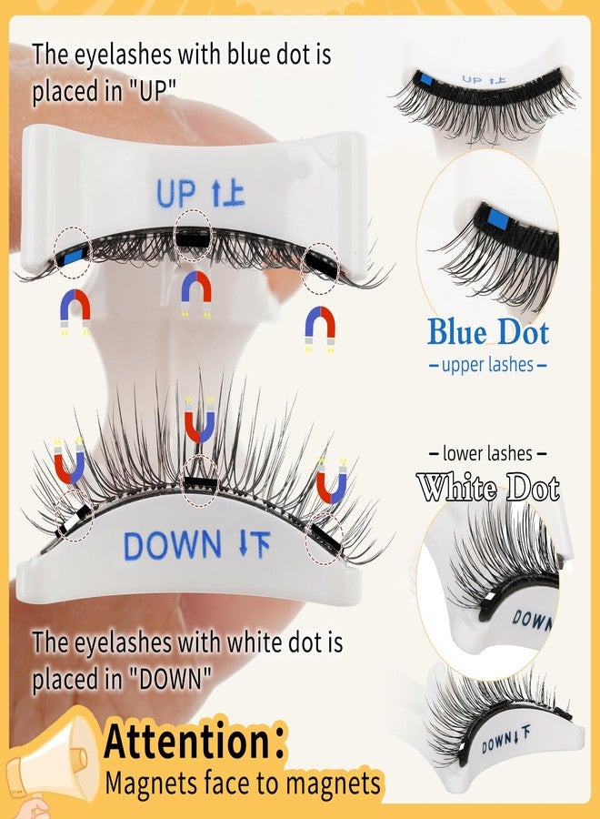 QUEWEL Magnetic Eyelashes 1 Pair Reusable Magnetic Eyelashes with Applicator No Glue Needed Eyelashes Cat Eye Natural Look Lash Clusters Kit Easy to Wear and Remove(B08) - Image 2